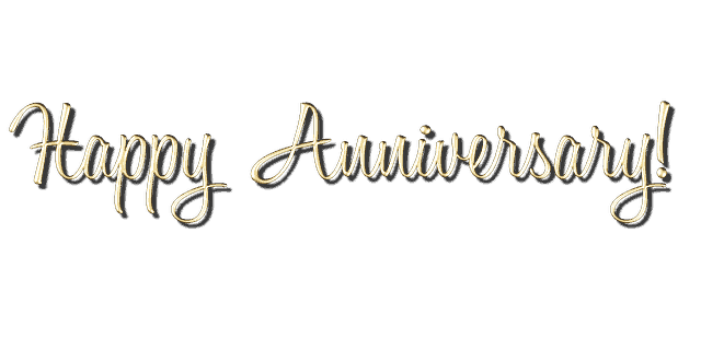 Script saying happy anniversary!