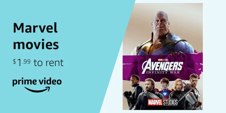 Amazon Prime Day 2019 Marvel movies $1.99 to rent at Prime Video
