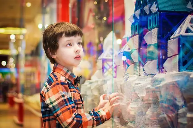 Boy in toy store